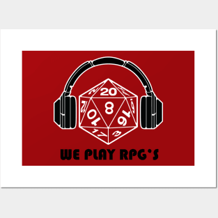 We Play RPGs Logo Posters and Art